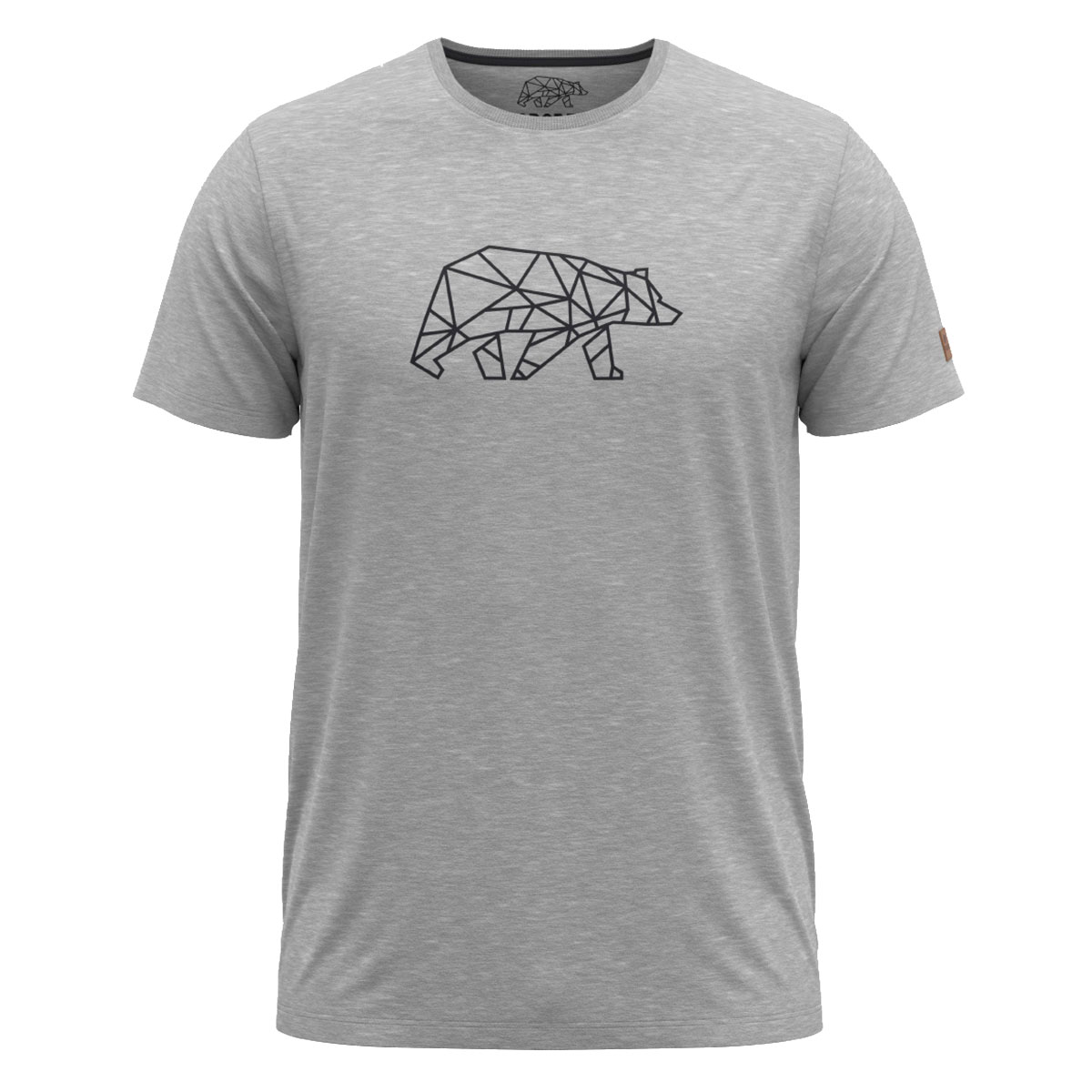 FORSBERG Finnson T-Shirt mit stylischem Bär Brustlogo Rundhals für Herren in Vier verschiedenen Farbkombinationen