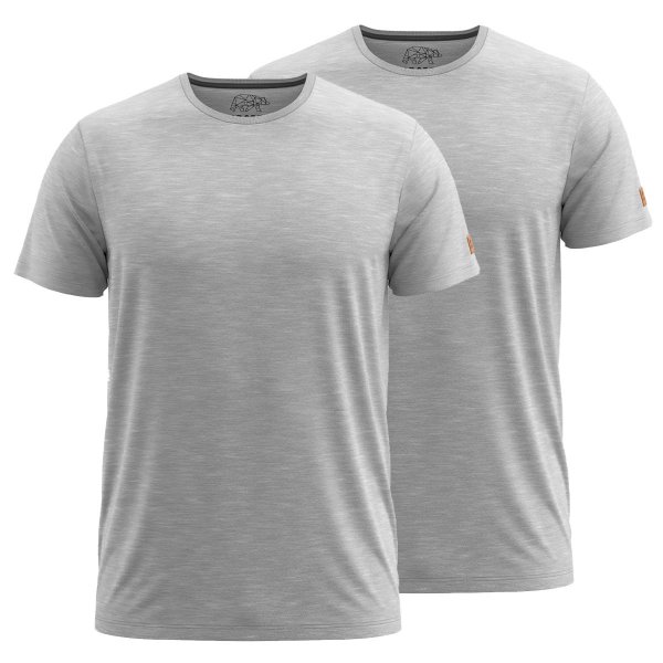 FORSBERG t-shirt in effen kleur, dubbel verpakt